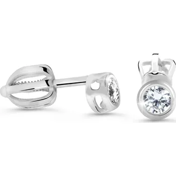 Náušnice Cutie Diamonds Minimalistické peckové náušnice z bílého zlata s brilianty DZ62231-30-00-X-2 + 2 měsíce na vrácení zboží