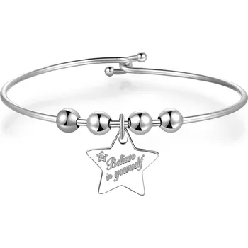 Náramek S'Agapõ Pevný ocelový náramek Believe in yourself Be My Always SBM37 + 2 měsíce na vrácení zboží