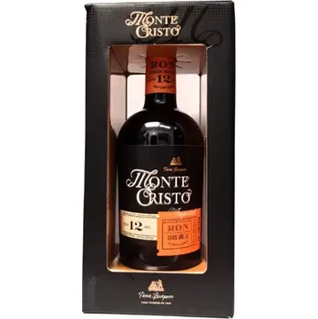 Dárková krabička RUM Monte Cristo, 12 let, 0,7L/38% (RON Monte Cristo, 12 let, 0,7L/38%)
