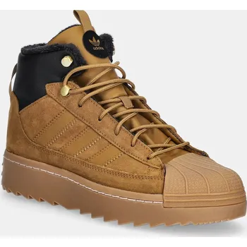 Chlapecká zimní obuv Dětské zimní boty adidas Originals SUPERSTAR WINTER TREK JQ0345 hnědá 82X, EUR 38 2/3
