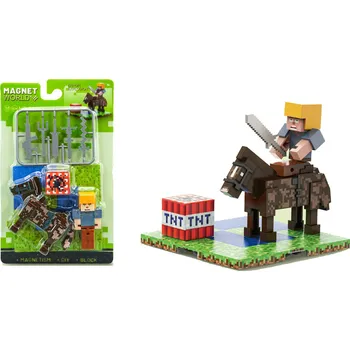 ostatní stavebnice Stavebnice Magnet World Bojovník s koněm