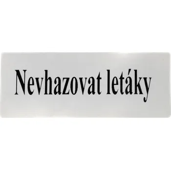 Domovní cedule Jmenovka na přilepení "Nevhazovat letáky"