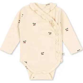 Kojenecký body Bavlněné kojenecké body Konges Sløjd SUI NEWBORN FRILL BODY GOTS KS104004.9BYA béžová 02X, vel. 62