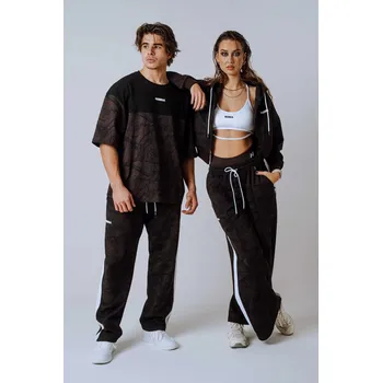 NEBBIA Relaxed fit tepláky POWER camo tmavé L