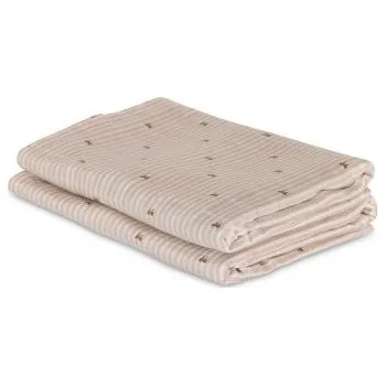 látková plena NUUROO Mušelínové pleny z bambusu 60x60 cm Josefine 2 ks Stripe Bow