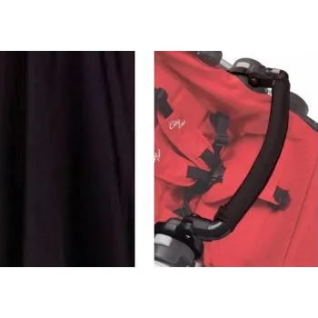 Příslušenství pro přepravu dětí Česká výroba Náhradní potah na madlo u dítěte nebo na rukojeť kočárku JEDNOBAREVNÝ Černý
