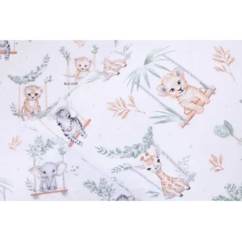 Bytový textil Podpěrová s.r.o. Dětské bavlněné povlečení do postýlky ZOO mláďátka 90x135, 40x60 cm