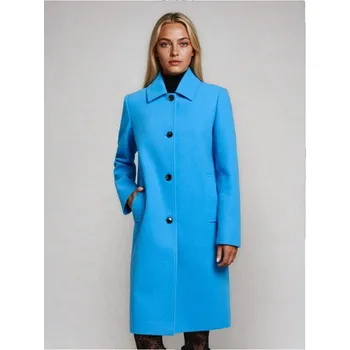 Dámský kabát Sinsay - Klasický kabát s límečkem - modrá - 339HC-55X - 339HC-55X-XS