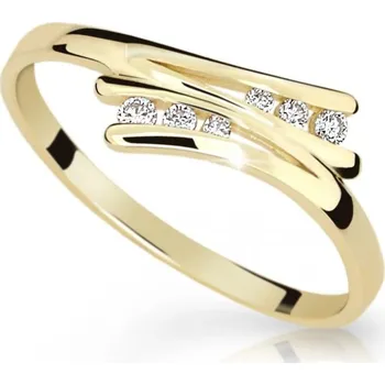 Prsten Cutie Jewellery Slušivý zlatý prsten se zirkony Z6711-1950-10-X-1 53 mm + 2 měsíce na vrácení zboží