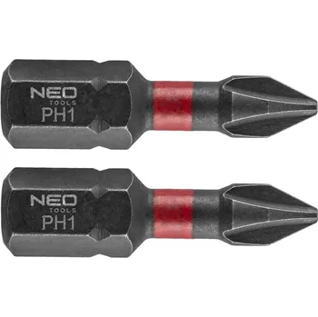 Dílna NEO TOOLS Rázové bity PH1 x 25 mm, 2 ks