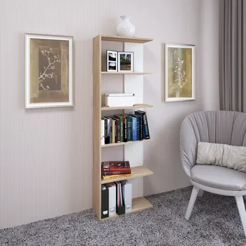 regál Max-i Policový regál GATIO dub sonoma / bílý