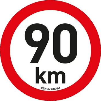 Auto-moto Compass 34475 Samolepka omezení rychlosti 90&nbsp;km/h reflexní (200 mm)