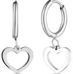 Vuch Srdíčkové kruhové náušnice z oceli Glimmer Silver + 2 měsíce na vrácení zboží