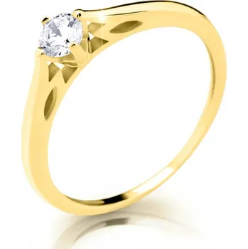 Prsten Cutie Jewellery Něžný zásnubní prsten ze žlutého zlata Z6887-2411-10-X-1 59 mm + 2 měsíce na vrácení zboží