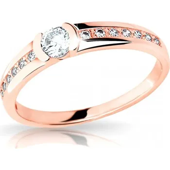 Prsten Cutie Jewellery Blyštivý prsten z růžového zlata se zirkony Z6708-2106-10-X-4 64 mm + 2 měsíce na vrácení zboží