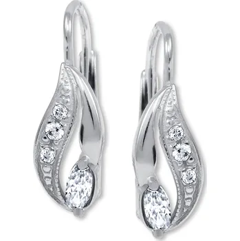 Šperk Soliter Překrásné náušnice z bílého zlata se zirkony 239 001 00577 07 + 2 měsíce na vrácení zboží