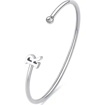 Náramek S'Agapõ Otevřený pevný náramek s písmenem R Click SCK228 + 2 měsíce na vrácení zboží