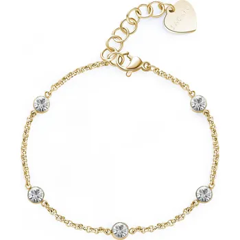 Náramek S'Agapõ Ocelový pozlacený náramek s krystaly Luce SCE17 + 2 měsíce na vrácení zboží