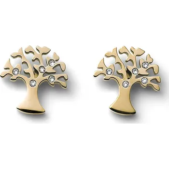 Šperk Oliver Weber Pozlacené náušnice pecky Strom života Flourish 22913G + 2 měsíce na vrácení zboží