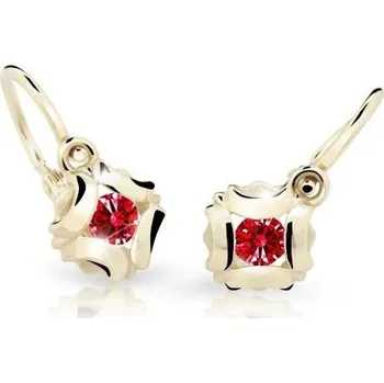 Náušnice Cutie Jewellery Slušivé dětské náušnice ze žlutého zlata C2216-10-X-1 červená + 2 měsíce na vrácení zboží