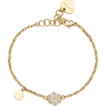 Náramek S'Agapõ Něžný pozlacený náramek s kytičkou Aurora SAR45 + 2 měsíce na vrácení zboží