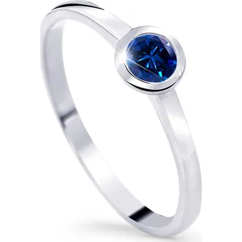 Prsten Cutie Diamonds Okouzlující prsten z bílého zlata se safírem DZ8004-SF-X-2 63 mm + 2 měsíce na vrácení zboží