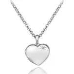Hot Diamonds Stříbrný náhrdelník Hot Diamonds Memoirs Heart Locket DP495 (řetízek, přívěsek) + 2 měsíce na vrácení zboží
