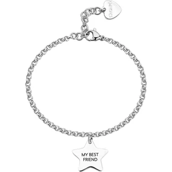 Náramek S'Agapõ Ocelový náramek s přívěskem Besties Forever Be My Family SBY032 + 2 měsíce na vrácení zboží