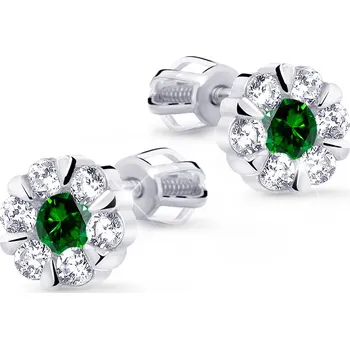 Náušnice Cutie Diamonds Skvostné náušnice z bílého zlata se smaragdy a diamanty DZ8039-30-SM-X-2 + 2 měsíce na vrácení zboží
