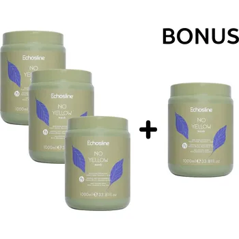Vlasová regenerace AKCE: 3+1 Echosline No Yellow Mask - maska proti nežádoucím žlutým odleskům, 1000 ML