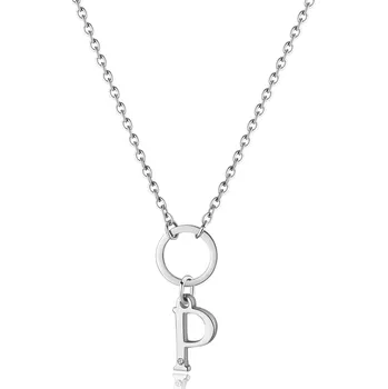 Módní doplněk S'Agapõ Dámský ocelový náhrdelník s písmenem P Happy SHAC80 + 2 měsíce na vrácení zboží