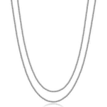 Módní doplněk S'Agapõ Nádherný ocelový dvojitý náhrdelník Chunky SHK104 + 2 měsíce na vrácení zboží