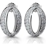 Modesi Třpytivé náušnice ze stříbra se zirkony M25008 + 2 měsíce na vrácení zboží