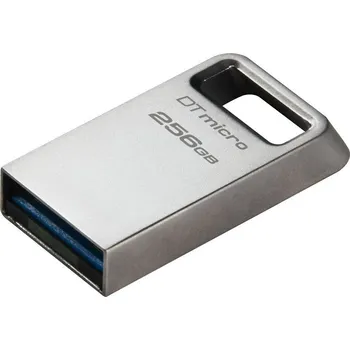 USB flash disk Flash USB Kingston DataTraveler Micro Metal 256GB USB 3.2 - stříbrný
