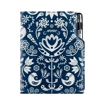 Notes - zápisník DESIGN B5 tečkovaný - modrá - Folk