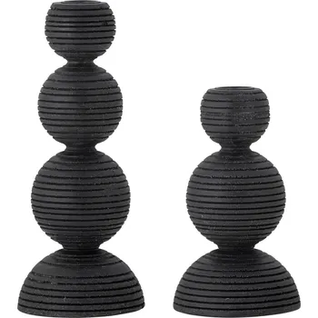 Bloomingville, Svícny na klasické svíčky Kipp černé 2 ks - Formadore