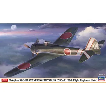 Plastikový model Hasegawa 1/48 Nakajima Ki43-II Late Version Hayabasa (Oscar) "25th Flight Regiment No.01"