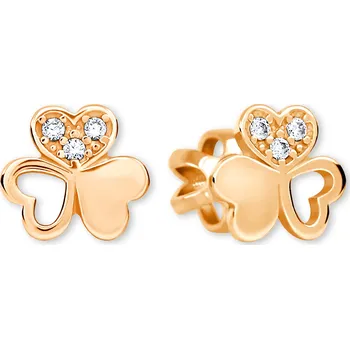 Náušnice Soliter Peckové náušnice z růžového zlata s krystaly 239 001 00938 05 + 2 měsíce na vrácení zboží