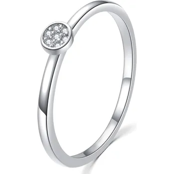 Prsten MOISS Třpytivý stříbrný prsten s čirými zirkony R00020 50 mm + 2 měsíce na vrácení zboží