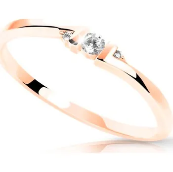 Prsten Cutie Jewellery Minimalistický prsten z růžového zlata se zirkony Z6714-3053-10-X-4 66 mm + 2 měsíce na vrácení zboží