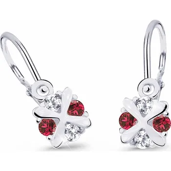 Náušnice Cutie Jewellery Něžné dětské náušnice z bílého zlata C2753-10-X-2 červená + 2 měsíce na vrácení zboží