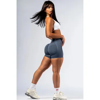 Dámské kraťasy NEBBIA High-waist push-up šortky POWER šedé L