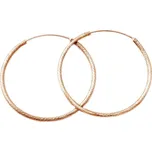 Beneto Luxusní bronzové náušnice kruhy ze stříbra AGUC1240/N-ROSE 4,5 cm + 2 měsíce na vrácení zboží