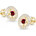 Cutie Diamonds Jedinečné náušnice ze žlutého zlata s rubíny a diamanty DZ6413-1988-30-RU-X-1 + 2 měsíce na vrácení zboží