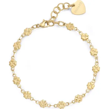 Módní doplněk S'Agapõ Pozlacený náramek se čtyřlístky Chunky SHK102 + 2 měsíce na vrácení zboží