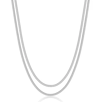 Módní doplněk S'Agapõ Dvojitý luxusní náhrdelník z oceli Hádek Chunky SHK110 + 2 měsíce na vrácení zboží