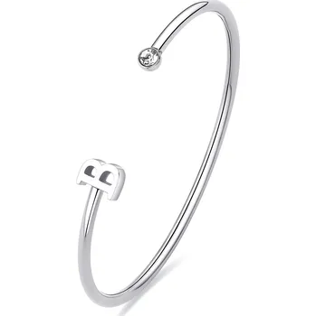 Náramek S'Agapõ Otevřený pevný náramek s písmenem B Click SCK213 + 2 měsíce na vrácení zboží