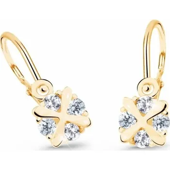 Náušnice Cutie Diamonds Slušivé dětské náušnice ze žlutého zlata s brilianty DC2153-10-00-X-1 + 2 měsíce na vrácení zboží