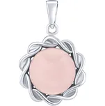 Silvego Stříbrný přívěsek Gemma s pravým růženínem JST17913PRO + 2 měsíce na vrácení zboží