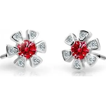 Náušnice Cutie Jewellery Dětské náušnice z bílého zlata C2156-30-X-2 červená + 2 měsíce na vrácení zboží